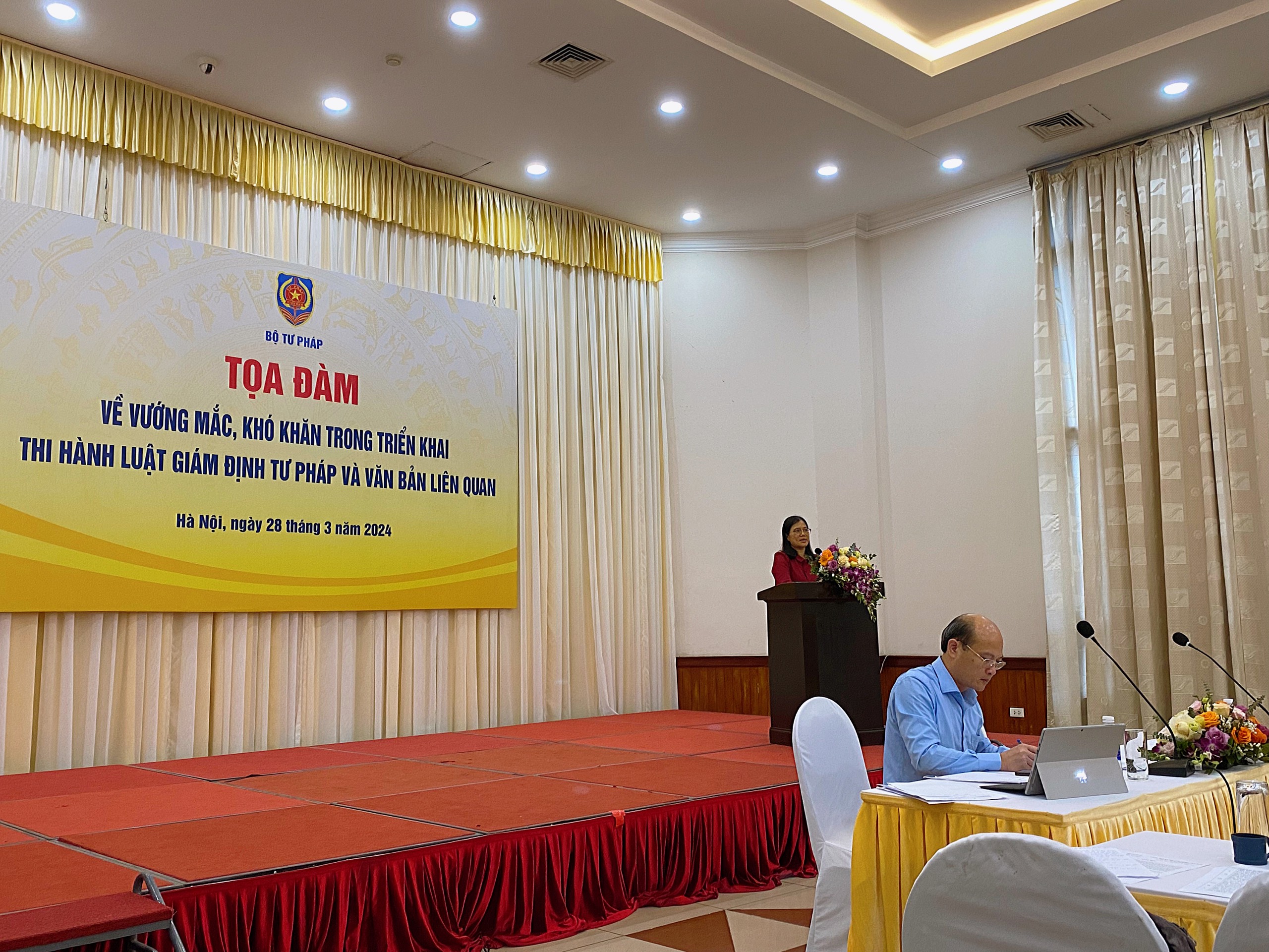 Bà Nguyễn Thị Thụy - Trưởng Phòng Thanh tra bổ trợ tư pháp và Quản lý giám định tư pháp